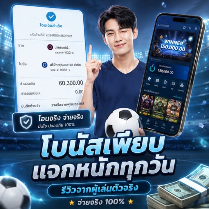 โบนัสเพียบ แจกหนักทุกวัน รีวิวจากผู้เล่นตัวจริง จำนวนเงิน 60,300.00